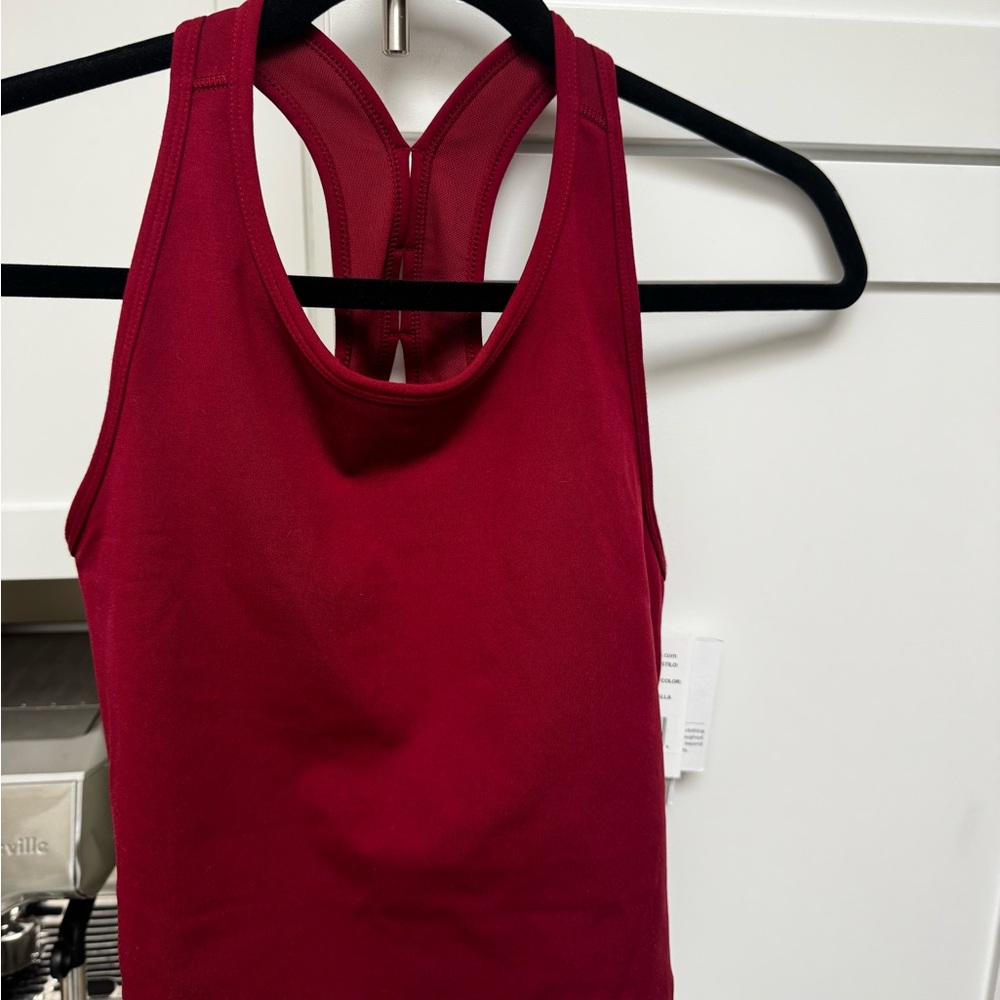 NWT Beyond Yoga Burgundy Racerback Cropped Top size M